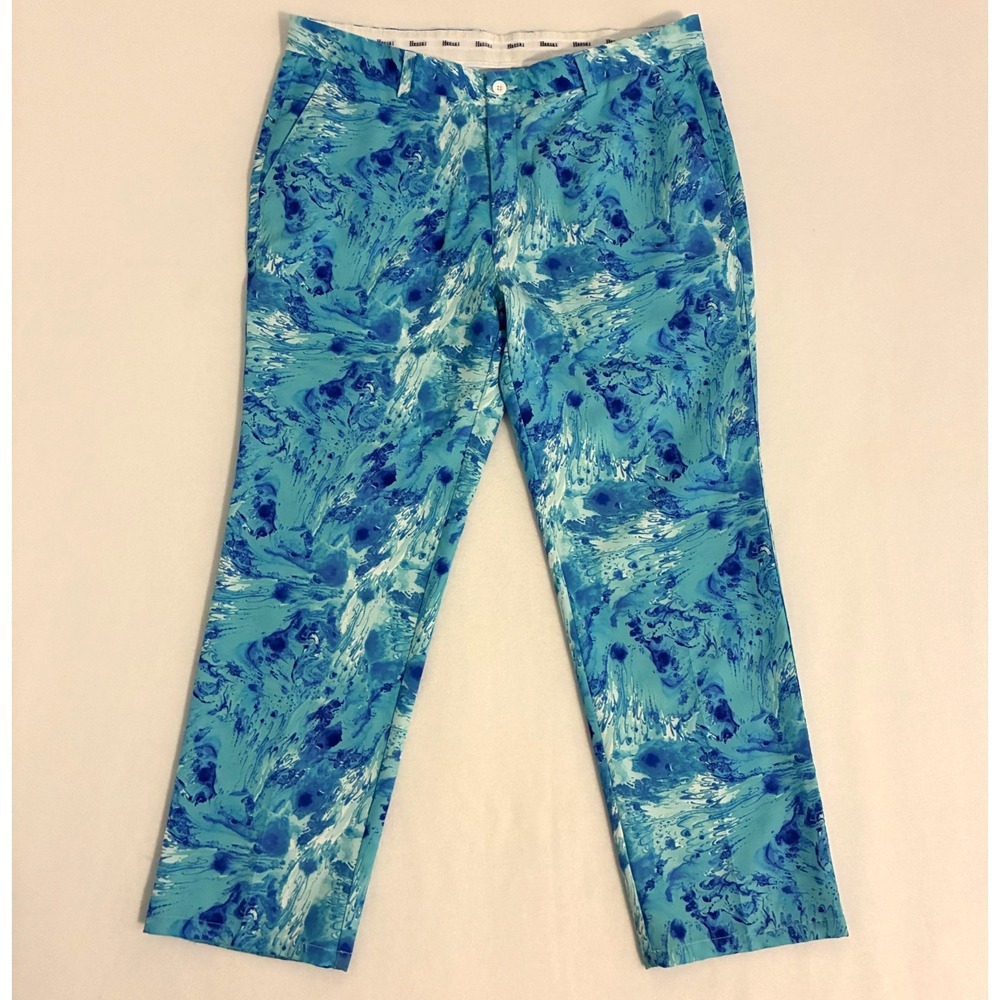 Hreski Golf Chino Pants Mens Size 38x30 Performance Geometric Abstract Preppy